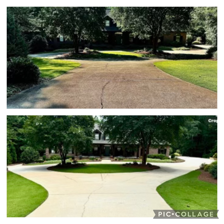 Top Quality driveway cleaning performed in Athens, GA.