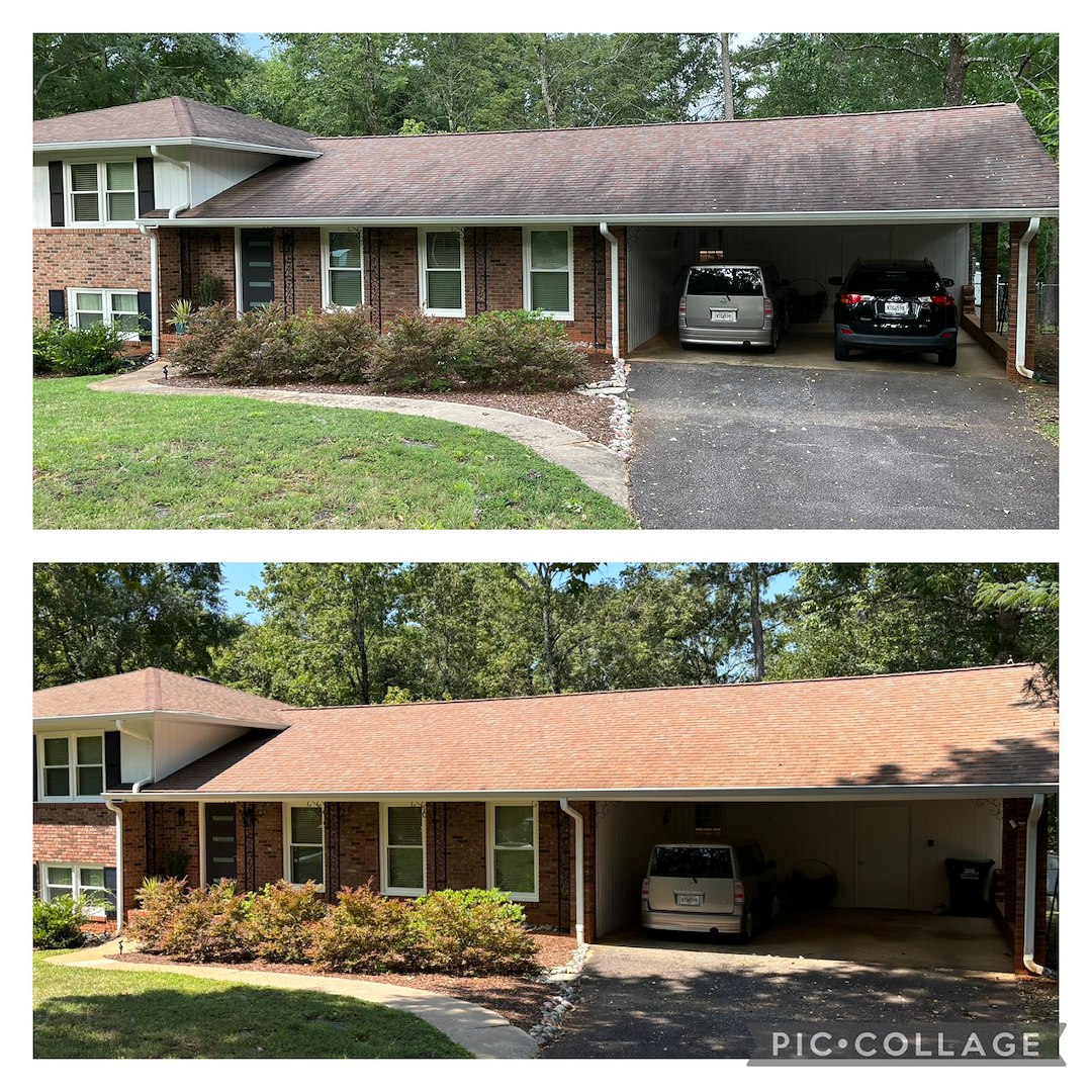 Top Quality roof wash performed in Athens, GA